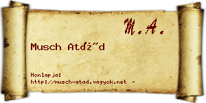 Musch Atád névjegykártya